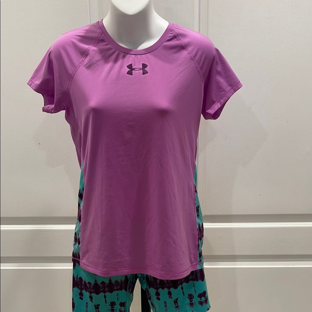 Under Armour Lavender and Turquoise Workout Set